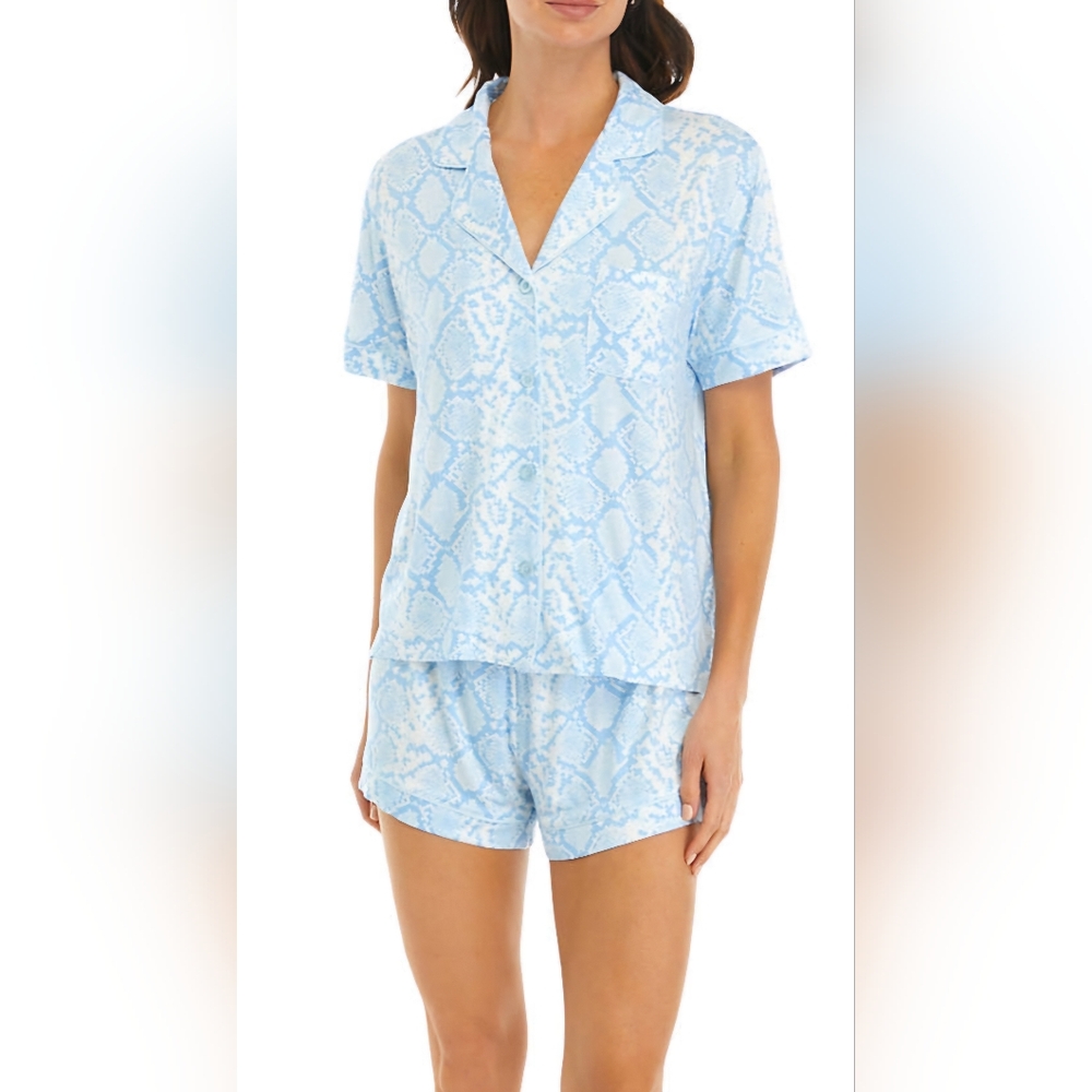 Star + Skye 2 PC Pajama Set Top/Bottom Women’s XL Blue White NWT
